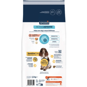 Advance Dog Sensitive Salmon&Rice за чувствителни кучета от средните и големи породи 12кг.